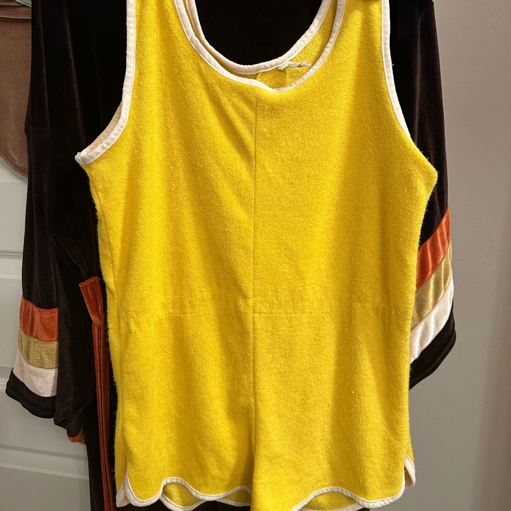 Vintage yellow jumpsuit onesie